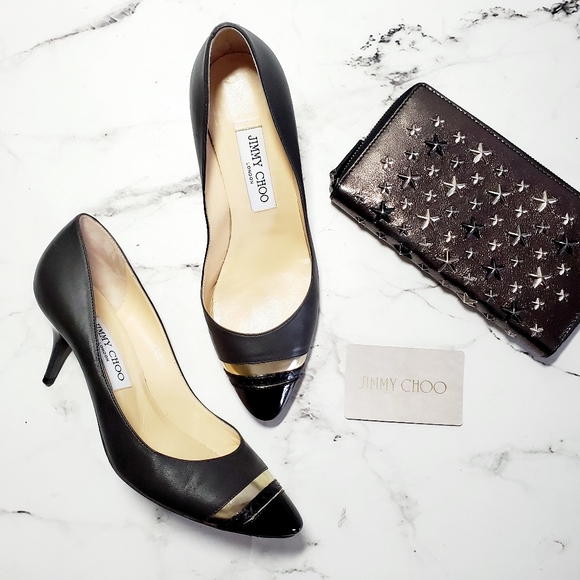 Jimmy Choo Shoes - Jimmy Choo Gray and Black Pumps
